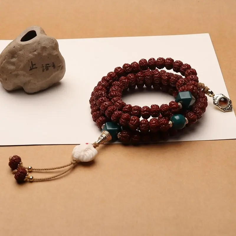 Jadified Pulp-Wrapped Natural Little King Kong Pipal Tree Seeds Bracelet 108 Beads Bracelet Men's and Women's Six-Petal Crafts
Jadified Pulp-Wrapped Natural Little King Kong Pipal Tree Seeds Bracelet 108 Beads Bracelet Men's and Women's Six-Petal Crafts