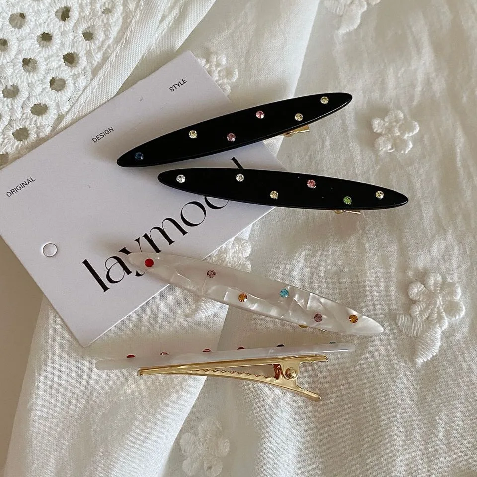 Korean Color Niche Design Color Dot Drill Acetate Hairpin Sweet and Cool Versatile Duckbill Clip Side Bangs Clip
Korean Color Niche Design Color Dot Drill Acetate Hairpin Sweet and Cool Versatile Duckbill Clip Side Bangs Clip