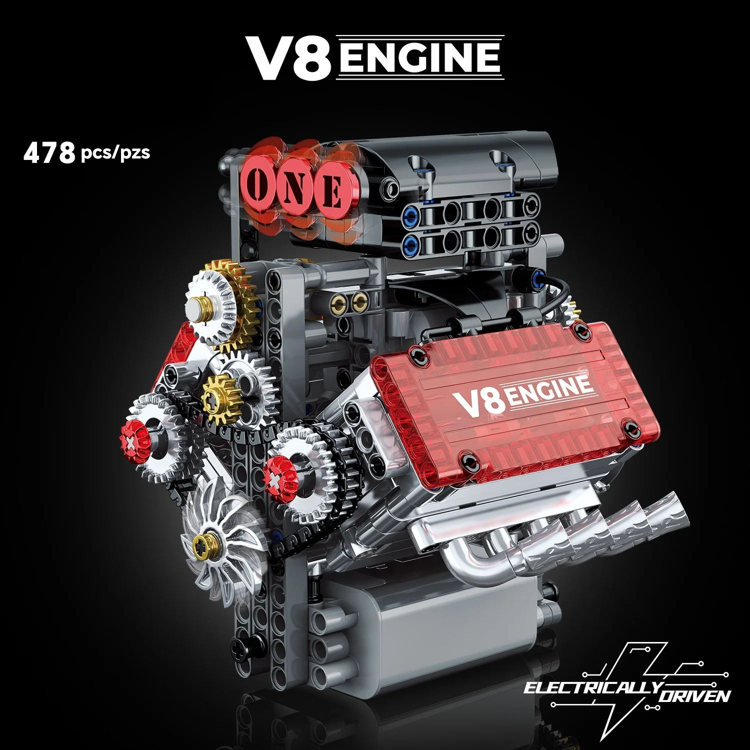 Electric V8 engine building set for sports cars. This advanced mechanical assembly model can be linked together.
Electric V8 engine building set for sports cars. This advanced mechanical assembly model can be linked together.