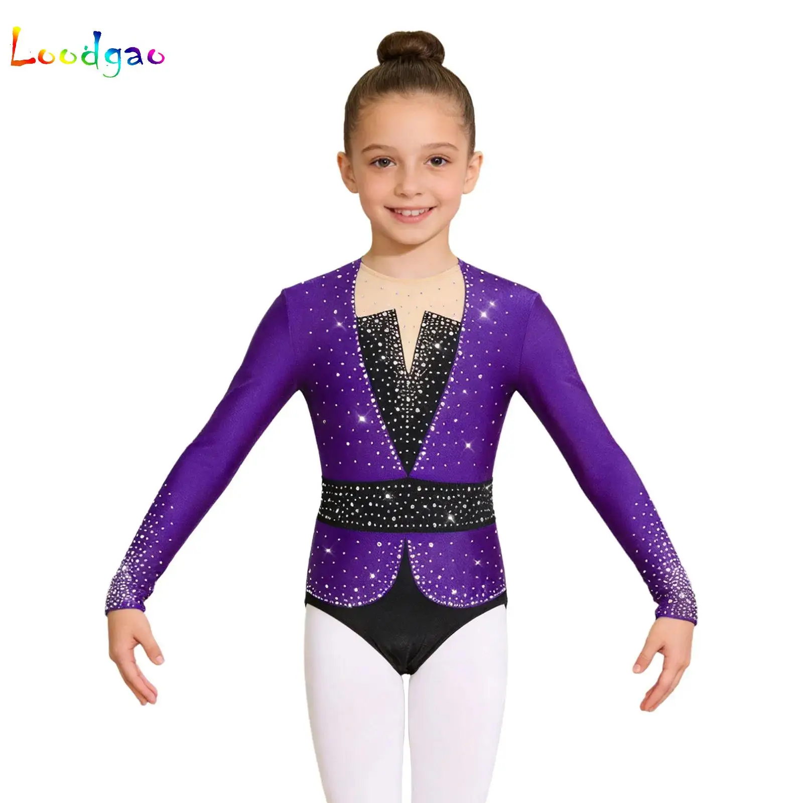 Kids Girls Figure Skating Practice Costume Sparkly Rhinestone Ballet Gymnastics Leotard Long Sleeve Bodysuit Jumpsuit Dancewear
Kids Girls Figure Skating Practice Costume Sparkly Rhinestone Ballet Gymnastics Leotard Long Sleeve Bodysuit Jumpsuit Dancewear