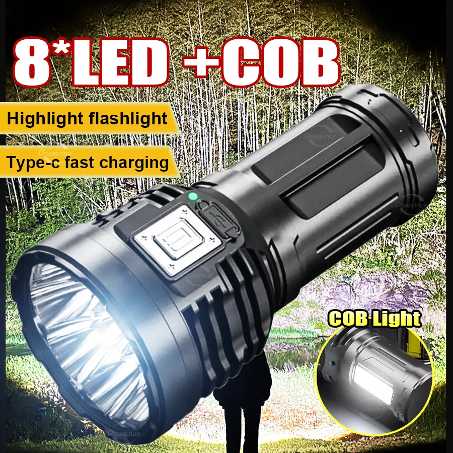Newest 8*LED High Power Flashlight USB Rechargeable Flashlight Outdoor Portable Torch Light Super Bright Lantern Camping Fishing
Newest 8*LED High Power Flashlight USB Rechargeable Flashlight Outdoor Portable Torch Light Super Bright Lantern Camping Fishing