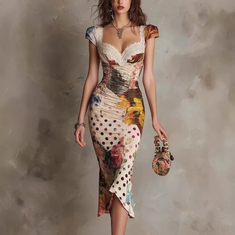2026 Retro Print Fitted Summer Women's New Style A-Line Slimming Dress with Waistline for Elegant Banquet Attire
2026 Retro Print Fitted Summer Women's New Style A-Line Slimming Dress with Waistline for Elegant Banquet Attire