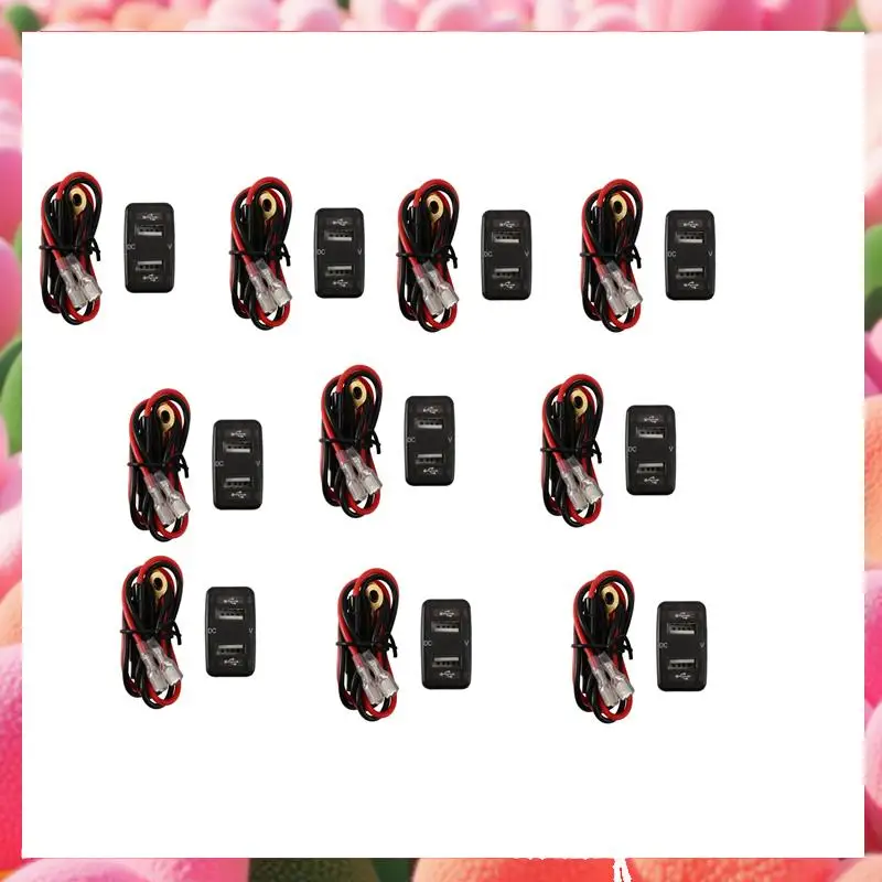 10X автомобильное зарядное устройство, двойной USB-порт, адаптер для зарядки, дисплей напряжения, подходит для Toyota Blue-ABJU
10X автомобильное зарядное устройство, двойной USB-порт, адаптер для зарядки, дисплей напряжения, подходит для Toyota Blue-ABJU