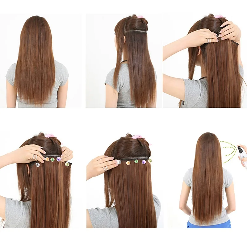 WIGSIN 32Inch/40Inch Synthetic Long Straight Invisible Clip in One Piece Hair Extension Black Brown Hairpiece for Women
WIGSIN 32Inch/40Inch Synthetic Long Straight Invisible Clip in One Piece Hair Extension Black Brown Hairpiece for Women