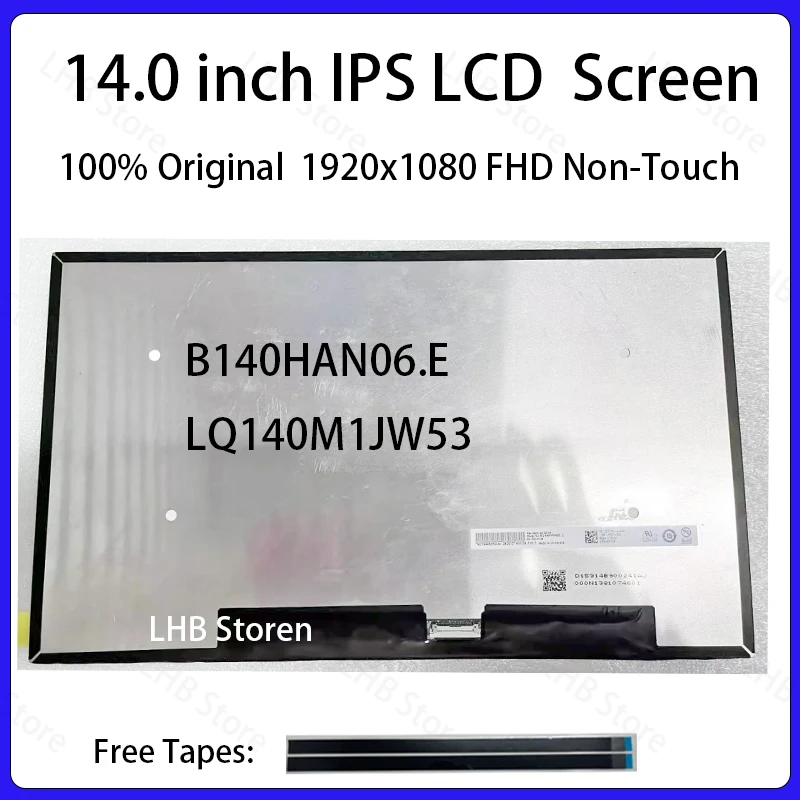 14 Inch IPS Laptop LCD Screen B140HAN06.E LQ140M1JW53 Display Matrix Panel Replacement 1920x1080 100% sRGB eDP 30 Pins Non-Touch
14 Inch IPS Laptop LCD Screen B140HAN06.E LQ140M1JW53 Display Matrix Panel Replacement 1920x1080 100% sRGB eDP 30 Pins Non-Touch