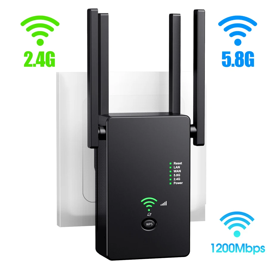 5Ghz Wireless WiFi Repeater 1200Mbps Router Wifi Booster 2.4G Wifi Long Range Extender 5G Wi-Fi Signal Amplifier Repeater Wifi
5Ghz Wireless WiFi Repeater 1200Mbps Router Wifi Booster 2.4G Wifi Long Range Extender 5G Wi-Fi Signal Amplifier Repeater Wifi