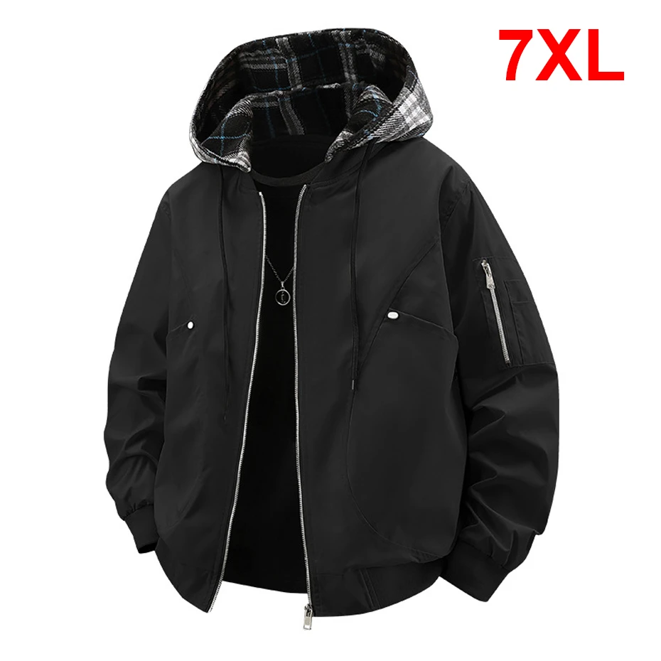 7XL Plus Size Baseball Jacket Men Spring Autumn Cargo Jacket Coat Fashion Casual Detachable Hooded Jackets Male Big Size 7XL
7XL Plus Size Baseball Jacket Men Spring Autumn Cargo Jacket Coat Fashion Casual Detachable Hooded Jackets Male Big Size 7XL