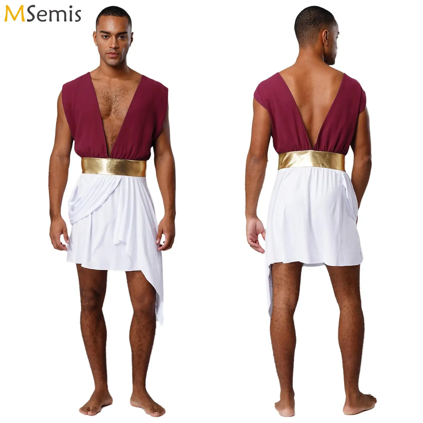 Мужской костюм древнегреческого принца на Хэллоуин, косплей, юбки без рукавов с v-образным вырезом, рыцарь-воин, театральный наряд для выступлений
Мужской костюм древнегреческого принца на Хэллоуин, косплей, юбки без рукавов с v-образным вырезом, рыцарь-воин, театральный наряд для выступлений