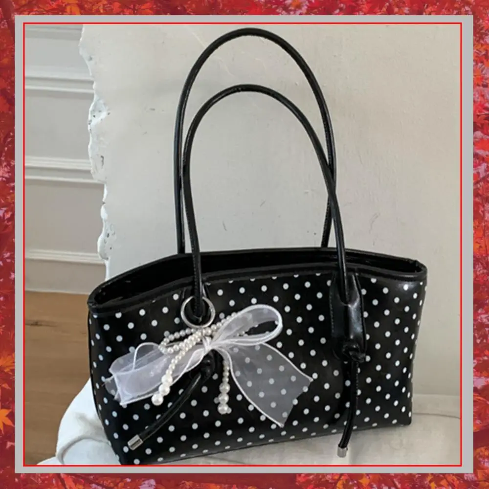 PU Leather Polka Dot Shoulder Bag Versatile Tote Bag Large Capacity with Pendant for Women Ladies Work Shopping Travel Daily Use
PU Leather Polka Dot Shoulder Bag Versatile Tote Bag Large Capacity with Pendant for Women Ladies Work Shopping Travel Daily Use