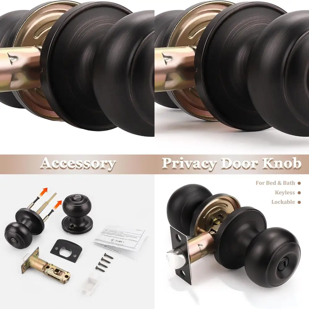 8 Piece Oil Rubbed Bronze Interior Door Knob Set with Privacy Keyless Lock for Bathroom & Bedroom
8 Piece Oil Rubbed Bronze Interior Door Knob Set with Privacy Keyless Lock for Bathroom & Bedroom