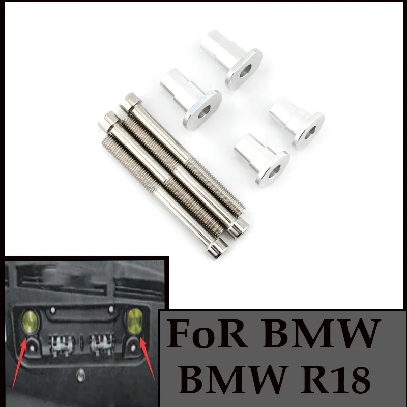 For BMW R18 2020 2021 2022 4Pcs/Set Motorcycle Toolbox Adapters Rear Passenger Backrest Mounting Parts