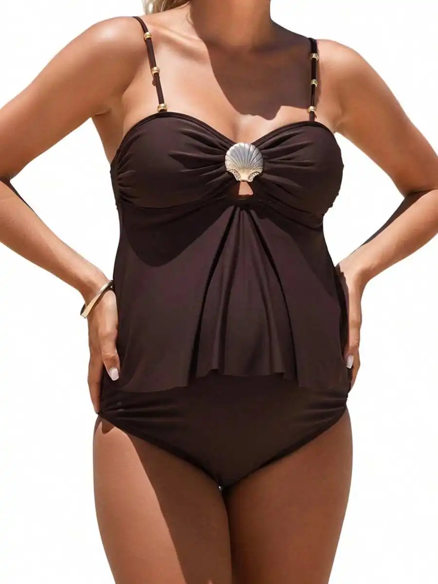 Maternity Two Piece Swimsuit With Ruffle Top And Adjustable Bottoms For Summer Beach Pool
Maternity Two Piece Swimsuit With Ruffle Top And Adjustable Bottoms For Summer Beach Pool