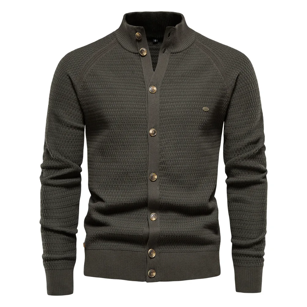2023 New Spring Knitted Wool Cardigan Cotton High Quality Button Mock Neck Sweater Men Fashion Casual Designer Cardigans Male
2023 New Spring Knitted Wool Cardigan Cotton High Quality Button Mock Neck Sweater Men Fashion Casual Designer Cardigans Male