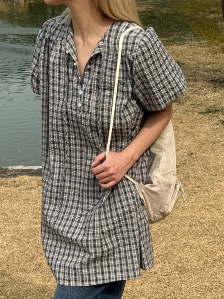 Faionable Vintage Plaid Sa Dr Women's Ele Agel Summer Dr Sli Versatile Chic Design Knot Waist Dr
Faionable Vintage Plaid Sa Dr Women's Ele Agel Summer Dr Sli Versatile Chic Design Knot Waist Dr