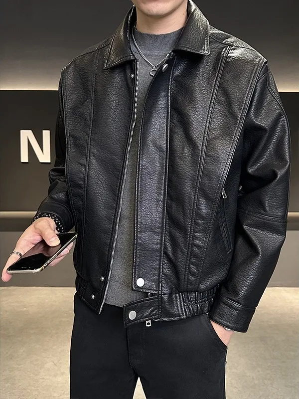 Мужская кожаная куртка Sli ort: стильная, повседневная, ветрозащитная, молодежная, на молнии, весна-осень, новинка
Мужская кожаная куртка Sli ort: стильная, повседневная, ветрозащитная, молодежная, на молнии, весна-осень, новинка