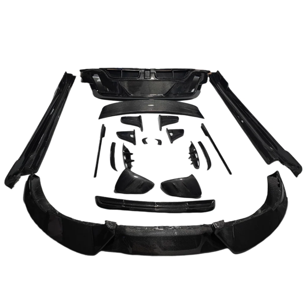 Used for Porsche Taycan modification with M-style carbon fiber front lip rear diffuser side skirt rear spoiler body kit
Used for Porsche Taycan modification with M-style carbon fiber front lip rear diffuser side skirt rear spoiler body kit