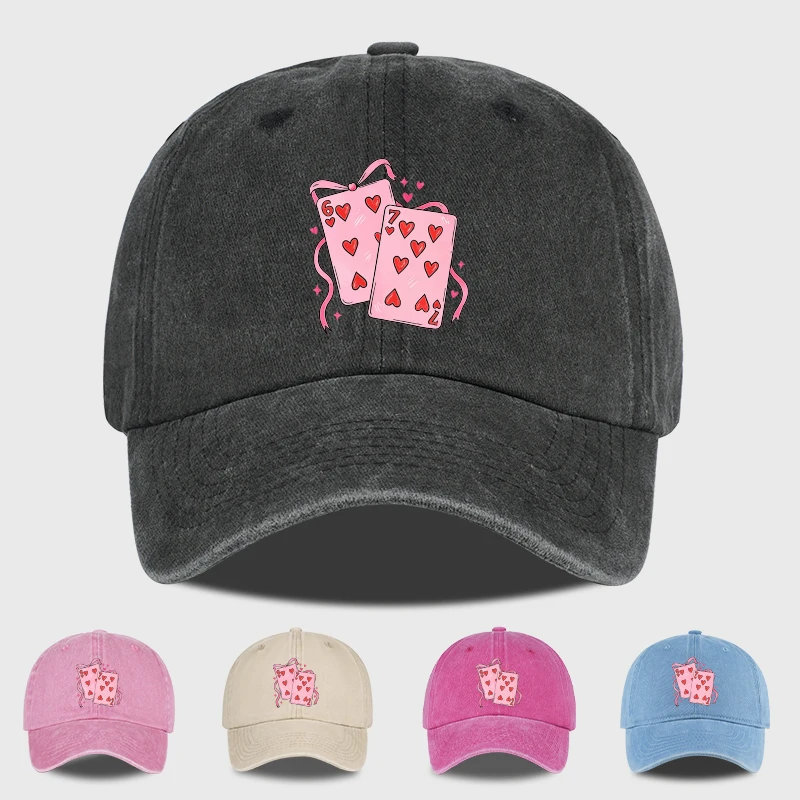 Игральная карта Red Heart 67, мытая бейсболка с принтом, мягкая, удобная, дышащая, регулируемая, милая, крутая, игривая, ретро, Fas
Игральная карта Red Heart 67, мытая бейсболка с принтом, мягкая, удобная, дышащая, регулируемая, милая, крутая, игривая, ретро, Fas