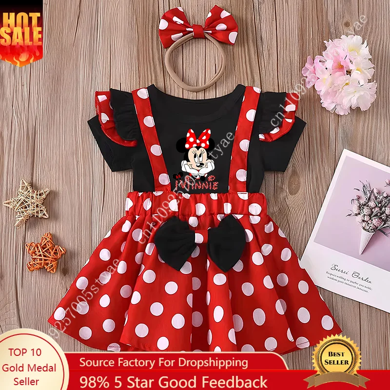 Minnie Mouse Girl Set Children Dress Baby Clothing Set Summer Birthday Costume Polka Dot Suspender Skirt Bow Headband skirt suit
Minnie Mouse Girl Set Children Dress Baby Clothing Set Summer Birthday Costume Polka Dot Suspender Skirt Bow Headband skirt suit