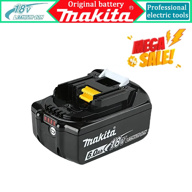 100% original Makita 6.0Ah 18V Rechargeable Battery for Makita 18V BL1830 BL1830B BL1840 BL1840B BL1850 BL1850B Power Tools
100% original Makita 6.0Ah 18V Rechargeable Battery for Makita 18V BL1830 BL1830B BL1840 BL1840B BL1850 BL1850B Power Tools