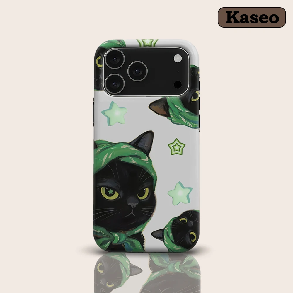 Stylish Black Cat Green Bandana for Magnetic Phone Case for IPhone 17 16 15 14 13 Pro Max Plus Single Double-layer Tough Case
Stylish Black Cat Green Bandana for Magnetic Phone Case for IPhone 17 16 15 14 13 Pro Max Plus Single Double-layer Tough Case