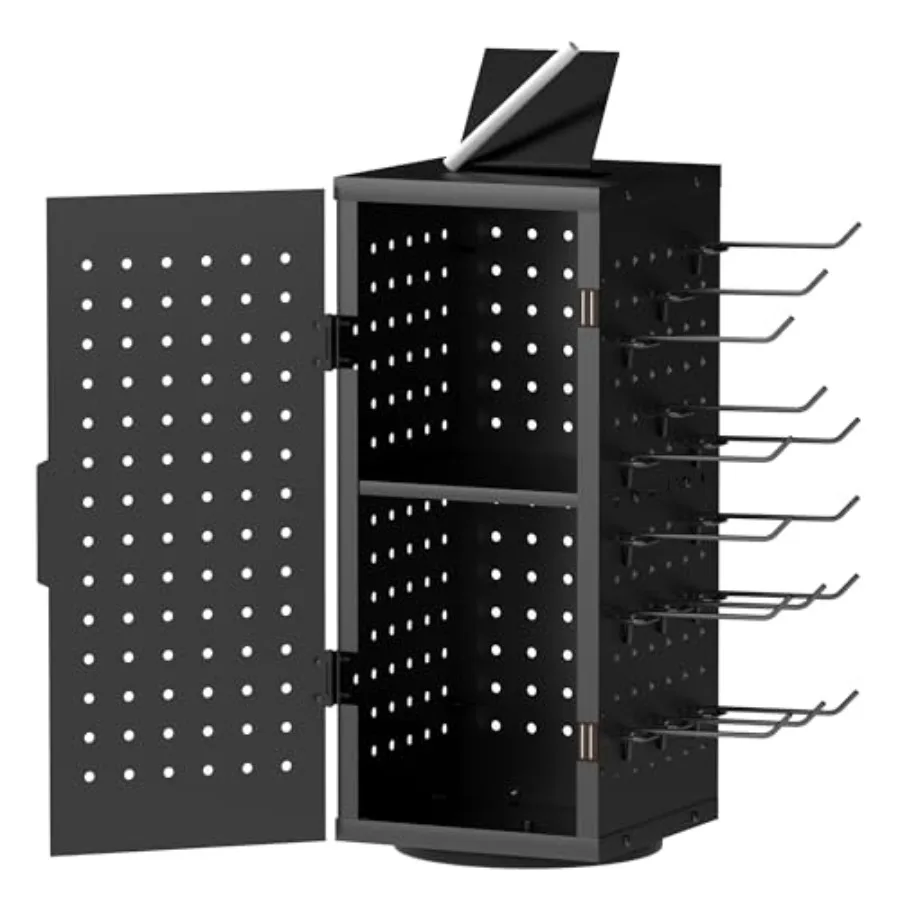 Вращающаяся подставка для перфорированной доски с 24 крючками — аксессуары для органайзера из металлической вращающейся доски с магнитным дизайном двери
Вращающаяся подставка для перфорированной доски с 24 крючками — аксессуары для органайзера из металлической вращающейся доски с магнитным дизайном двери