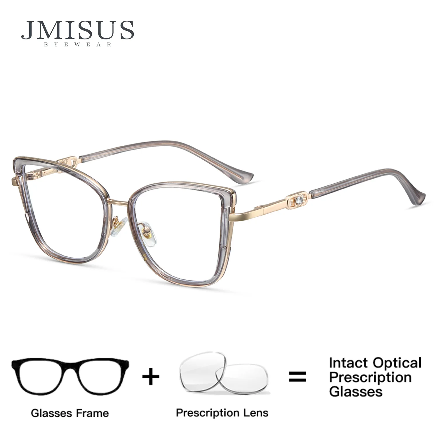 JMISUS Custom Square Metal Alloy Progressive Glasses Woman Anti-Blue Ray Photochromic Brown Cat Eye Prescription Eyeglasses
JMISUS Custom Square Metal Alloy Progressive Glasses Woman Anti-Blue Ray Photochromic Brown Cat Eye Prescription Eyeglasses