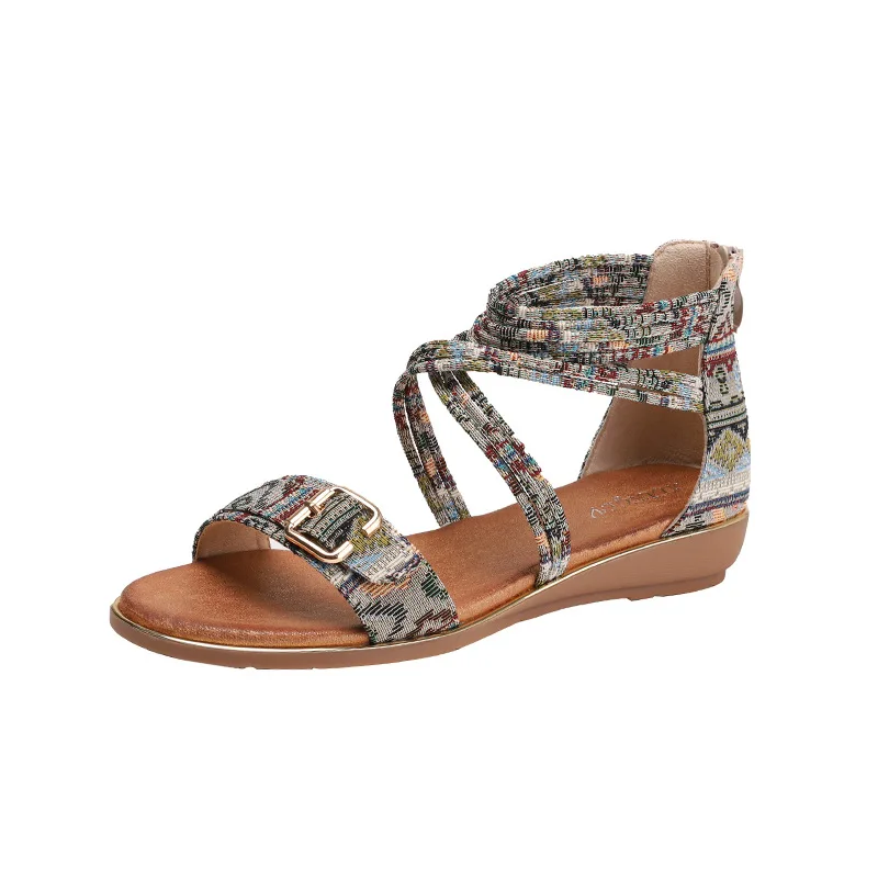 Fashion Women Roman Sandals Summer Wedge Heel Cross Strap Casual Comfortable Shoes
Fashion Women Roman Sandals Summer Wedge Heel Cross Strap Casual Comfortable Shoes