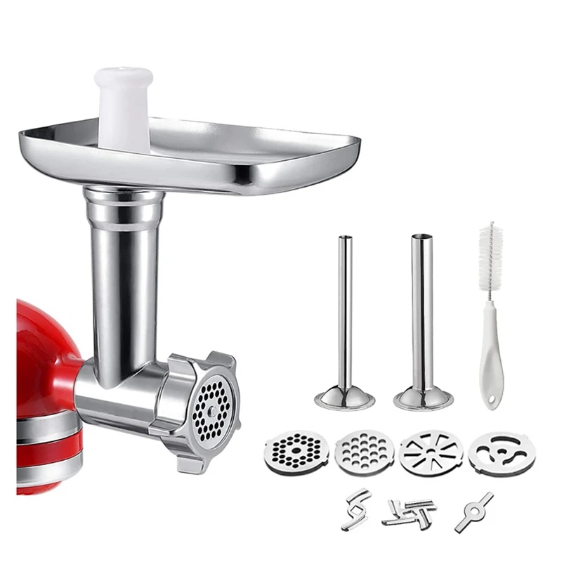 Металлическая насадка для мясорубки для кухонных миксеров Kitchenaid, набор насадок для мясорубки
Металлическая насадка для мясорубки для кухонных миксеров Kitchenaid, набор насадок для мясорубки