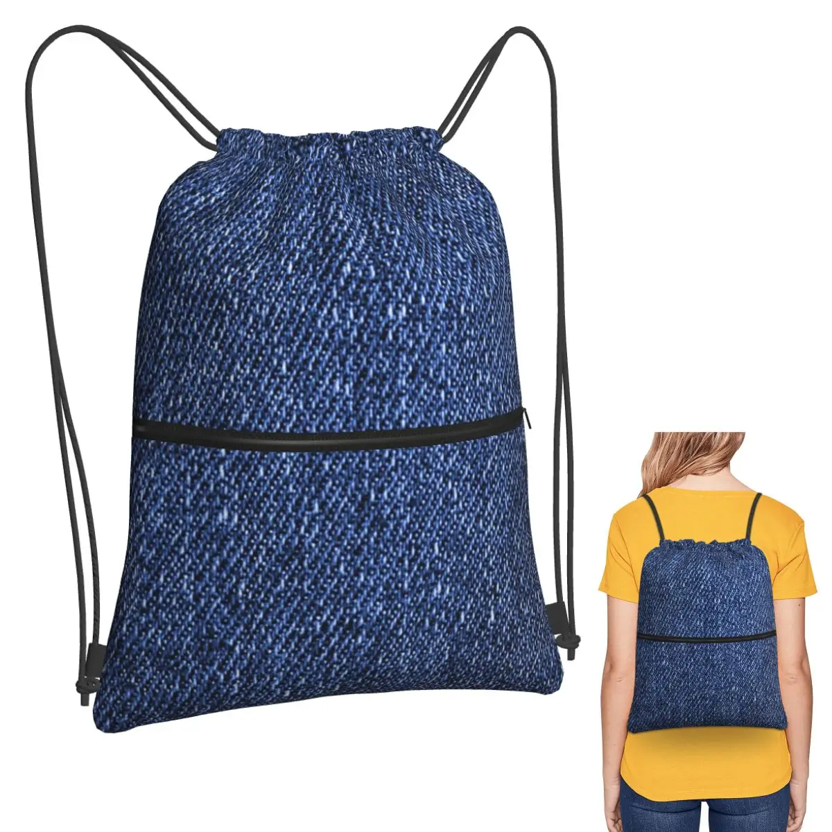 Denim Classic Navy Blue Backpacks Casual Drawstring Bundle Pocket Sports Bag Book Bags for Man Woman School
Denim Classic Navy Blue Backpacks Casual Drawstring Bundle Pocket Sports Bag Book Bags for Man Woman School
