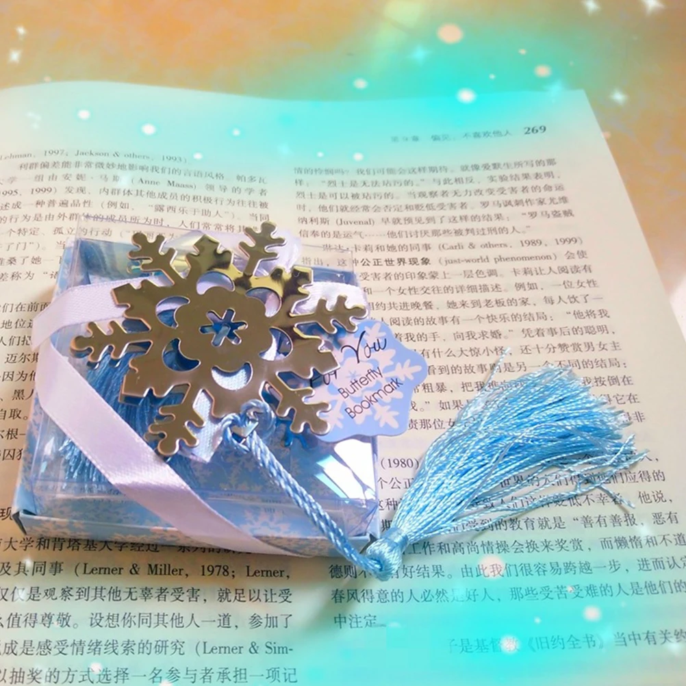 6pcs Snowflake Bookmark Stylish Metal Tassel Classic Fashion Bookmarks for Readers Students Easy Page Marker Gifts
6pcs Snowflake Bookmark Stylish Metal Tassel Classic Fashion Bookmarks for Readers Students Easy Page Marker Gifts