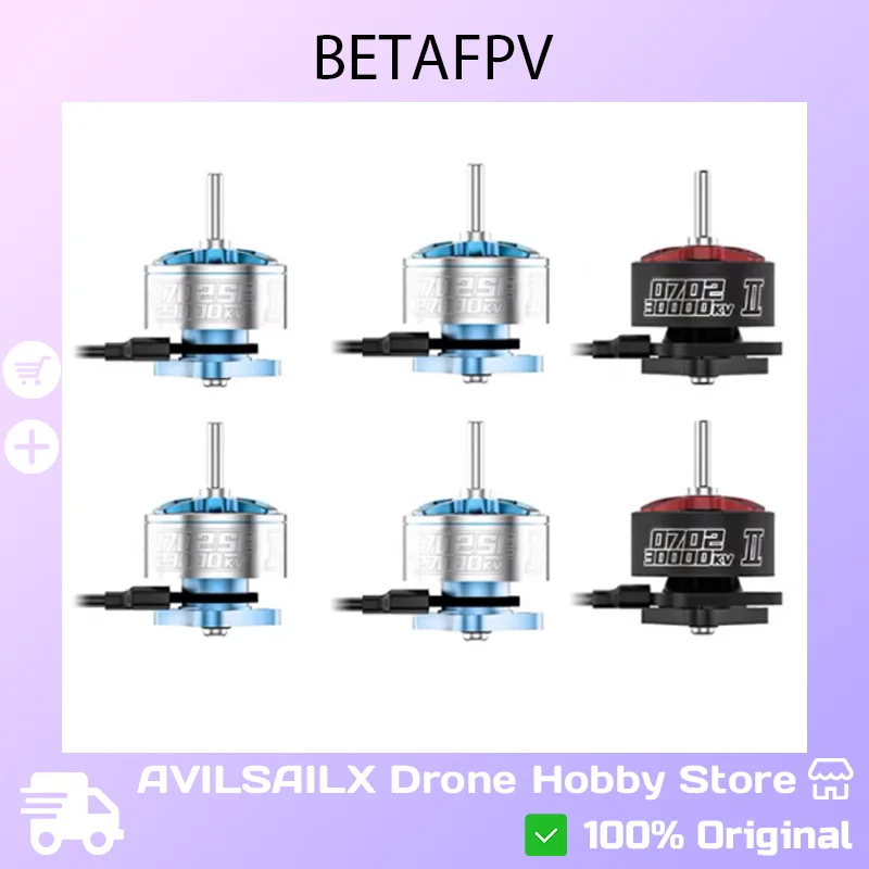BETAFPV 0702II Бесщеточный двигатель без сердечника 23000/27000/30000KV — высокопроизводительные аксессуары для дронов FPV
BETAFPV 0702II Бесщеточный двигатель без сердечника 23000/27000/30000KV — высокопроизводительные аксессуары для дронов FPV