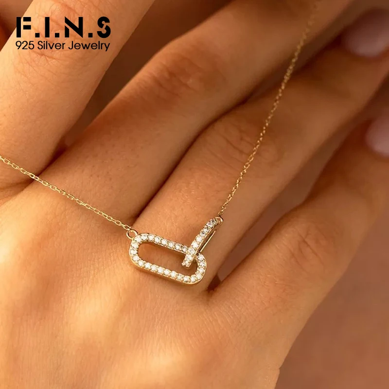 F.I.N.S S925 Sterling Silver Oval Zircon Stacked Necklace Accessories Fashion Double Circles Pendants For Women Fine Jewelry
F.I.N.S S925 Sterling Silver Oval Zircon Stacked Necklace Accessories Fashion Double Circles Pendants For Women Fine Jewelry