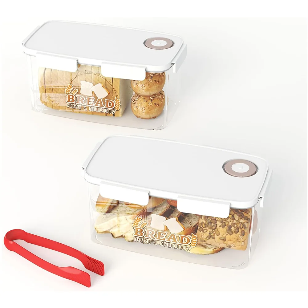 Clear Bread Box, Plastic Storage Box For Kitchen, Large Capacity Bread Box with Tongs and Lids
Clear Bread Box, Plastic Storage Box For Kitchen, Large Capacity Bread Box with Tongs and Lids
