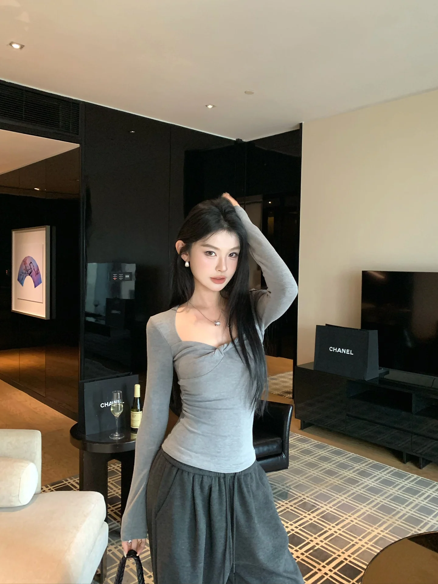 Sweet Oxygen Eu Ni Long Sve T-irt Women's Sexy Spicy Design Slim Fit Casual Sle Cotton Blend Knitted Spring Faion
Sweet Oxygen Eu Ni Long Sve T-irt Women's Sexy Spicy Design Slim Fit Casual Sle Cotton Blend Knitted Spring Faion