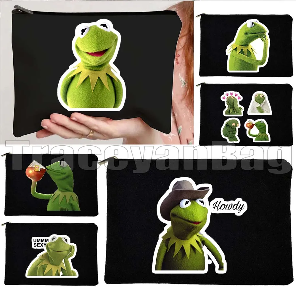 Cute Kermit Meme Kawaii Green The Frog Cartoon Gifts Canvas Cosmetic Travel Makeup Toilet Bag Pencil Case Pouch Key Coin Purse
Cute Kermit Meme Kawaii Green The Frog Cartoon Gifts Canvas Cosmetic Travel Makeup Toilet Bag Pencil Case Pouch Key Coin Purse