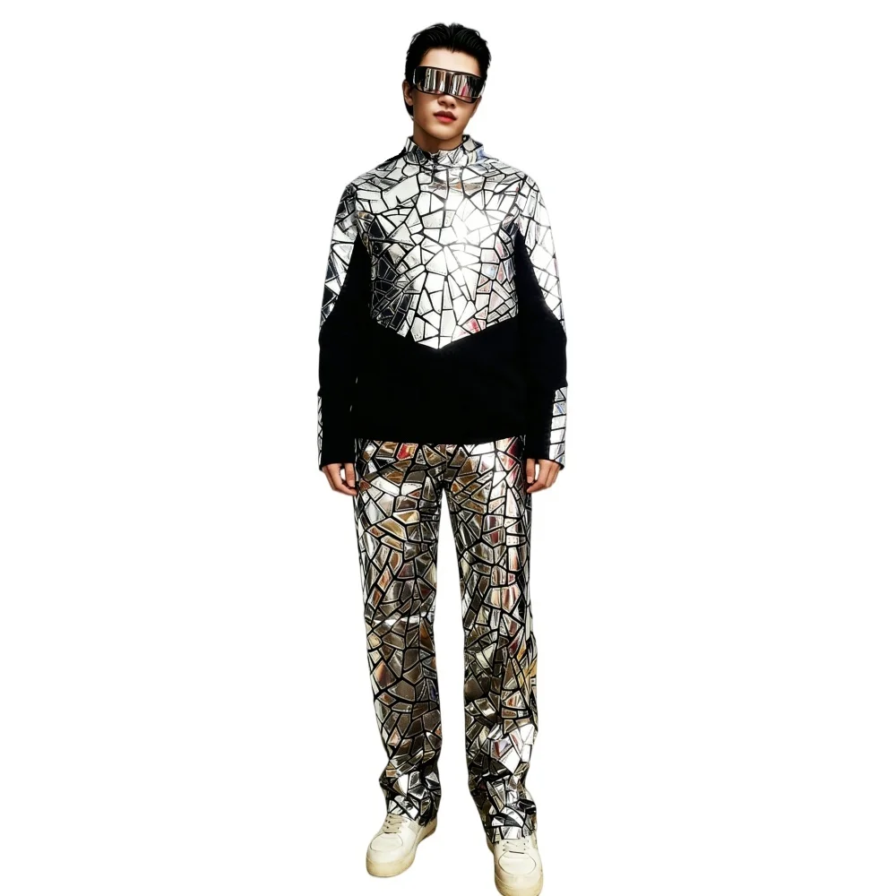 Adult Male Female Hip Hop Jazz Dance Costume Dancer Groups Street Dance Performance Outfit Silver Laser Sequin Jacket Pants Set
Adult Male Female Hip Hop Jazz Dance Costume Dancer Groups Street Dance Performance Outfit Silver Laser Sequin Jacket Pants Set