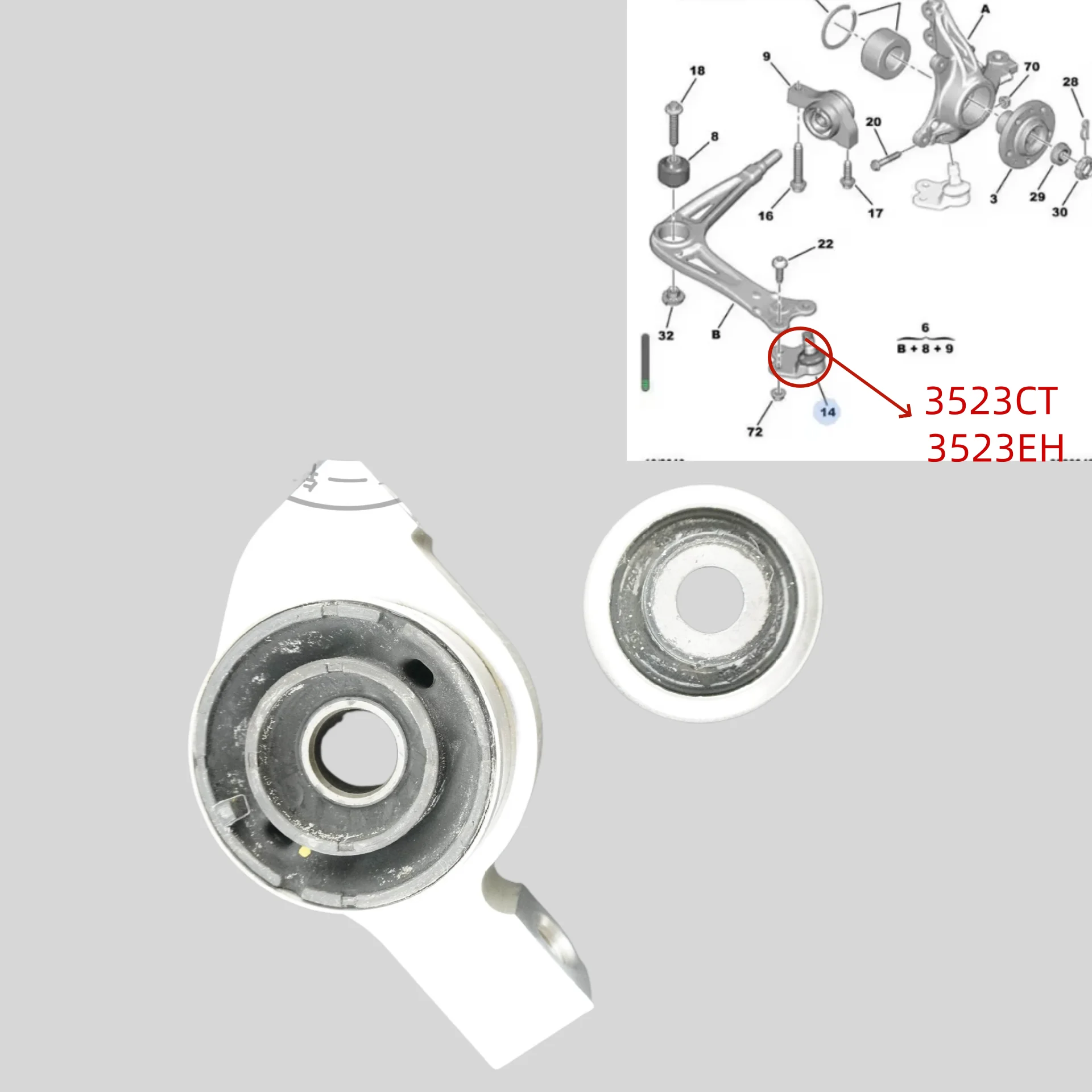 3523CT 3523EH Для Peugeot 508 Эластичная втулка подшипника шарнира
3523CT 3523EH Для Peugeot 508 Эластичная втулка подшипника шарнира