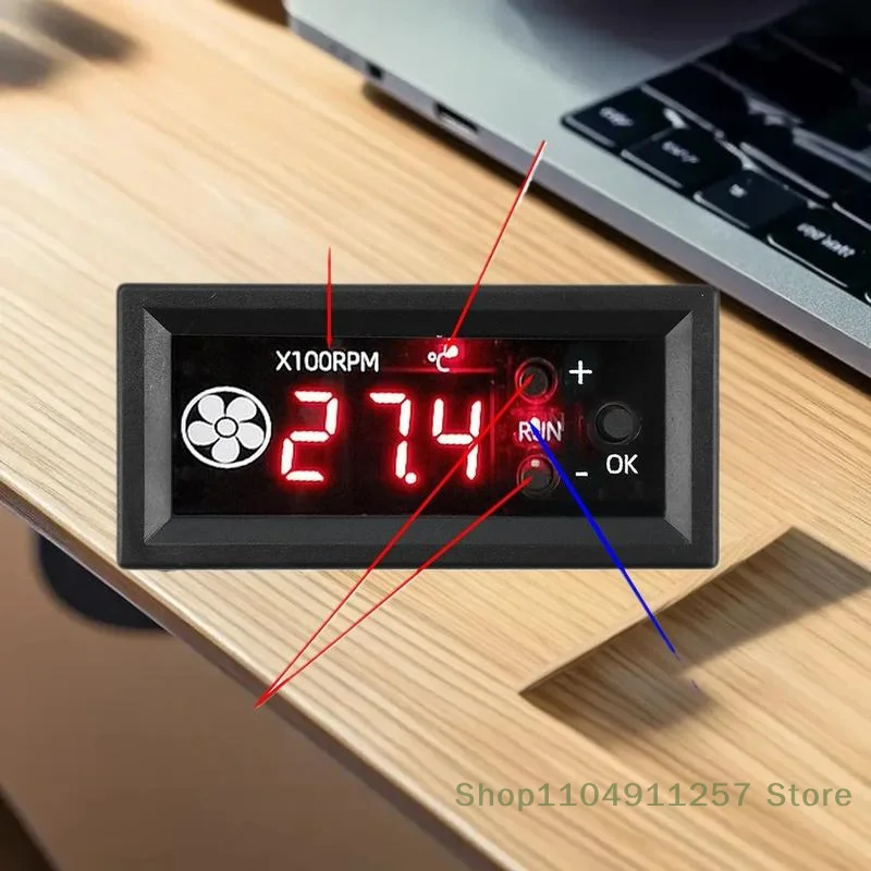 1 Set 12V 3A Digital Display Temperature Speed Chassis Noise Reduction 4-wire PWM Fan Temperature Control Speed Controller 
1 Set 12V 3A Digital Display Temperature Speed Chassis Noise Reduction 4-wire PWM Fan Temperature Control Speed Controller