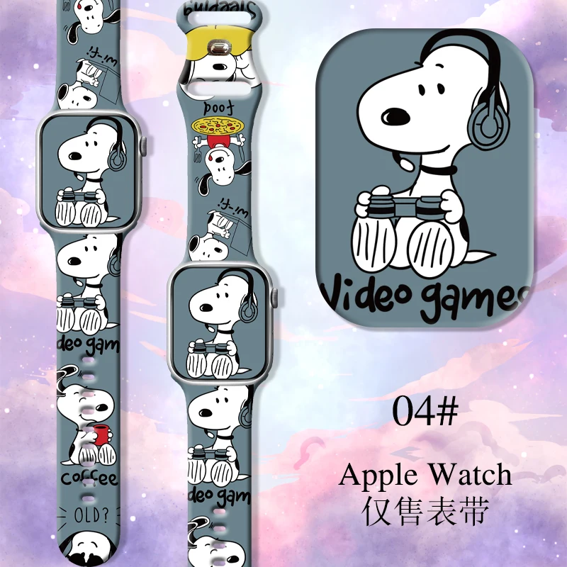 MINISO Snoopy Printed Silicone Strap for Apple Watch 10 9 8 7 Band Replaceable Bracelet for iWatch 49mm 46mm 44mm 40mm Watchband
MINISO Snoopy Printed Silicone Strap for Apple Watch 10 9 8 7 Band Replaceable Bracelet for iWatch 49mm 46mm 44mm 40mm Watchband