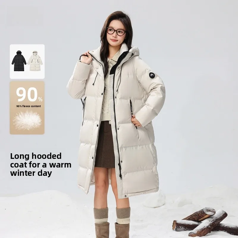 Snow Flying Women's Mid-Length Hooded down Jacket Thickened Korean Style Sporty Fashionable Youthful Vitality Polyester Fiber
Snow Flying Women's Mid-Length Hooded down Jacket Thickened Korean Style Sporty Fashionable Youthful Vitality Polyester Fiber