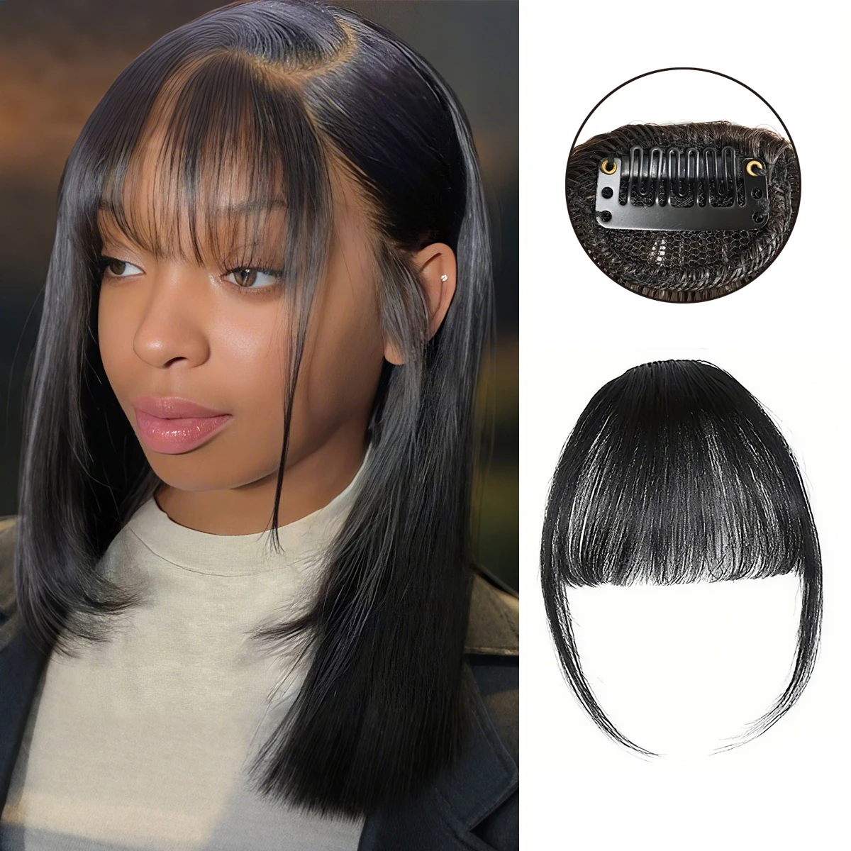 Синтетическая заколка с бахромой, короткая прямая черная воздушная челка, наращивание волос для женщин, накладная челка, шиньон
Синтетическая заколка с бахромой, короткая прямая черная воздушная челка, наращивание волос для женщин, накладная челка, шиньон