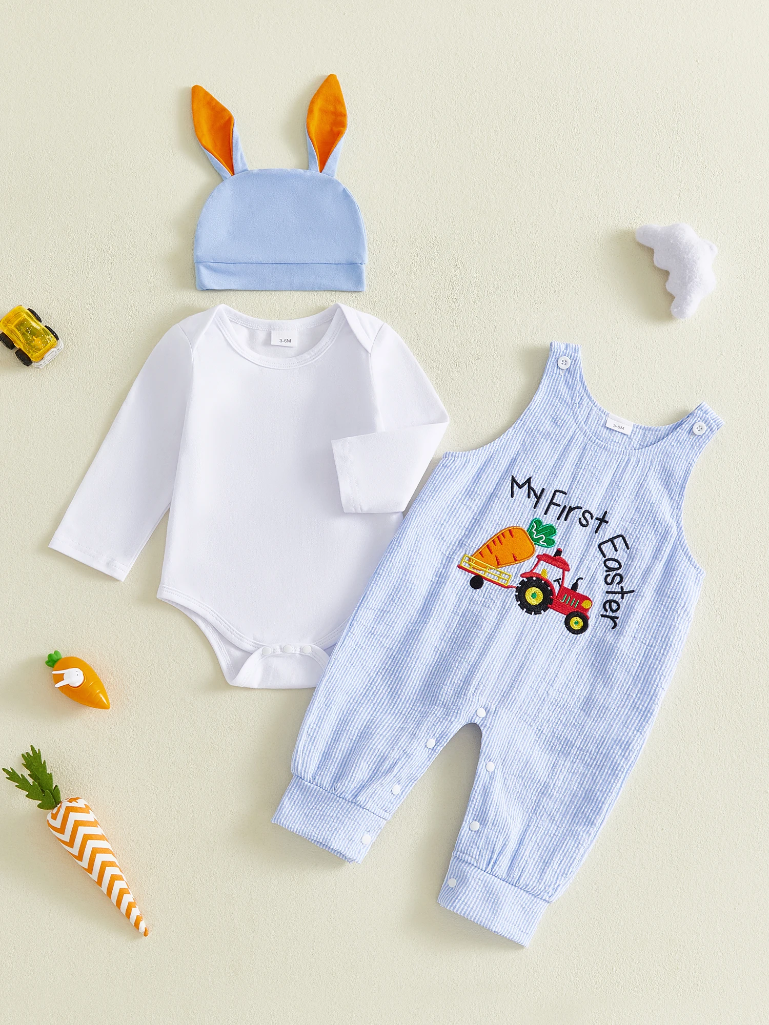 Baby Girls Easter Outfit Short Sleeve Round Neck Floral Print Romper Bunny Embroidery Ruffle Shorts Headband Sets
Baby Girls Easter Outfit Short Sleeve Round Neck Floral Print Romper Bunny Embroidery Ruffle Shorts Headband Sets