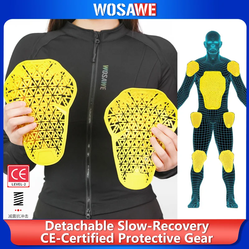 WOSAWE CE Level 2 Motorcycle Armor Pads Back Knee Elbow Hip Protector Set Slow-Recovery Impact Rider Jacket Protective Gear
WOSAWE CE Level 2 Motorcycle Armor Pads Back Knee Elbow Hip Protector Set Slow-Recovery Impact Rider Jacket Protective Gear