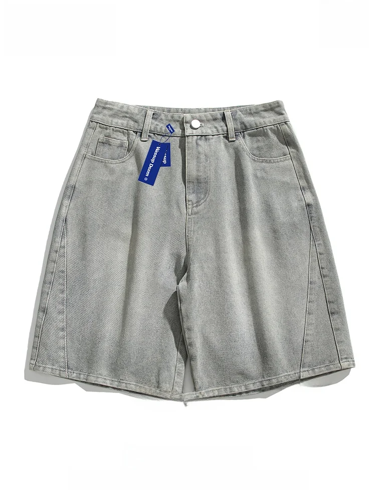 Мужские летние тонкие джинсовые шорты Wassup Dozen, свободный крой, длина до колена, прямые штанины, модные, повседневные, из смесового хлопка
Мужские летние тонкие джинсовые шорты Wassup Dozen, свободный крой, длина до колена, прямые штанины, модные, повседневные, из смесового хлопка