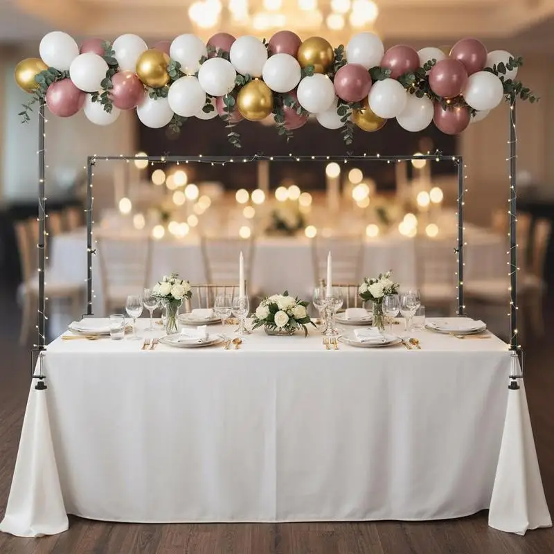 Tabletop Arch Frame 13"-42"H 28"-98"L For Wedding Birthday Party Christmas Decorations, 2 Packs Adjustable Rod Stand Clamps Black Metal Material
Tabletop Arch Frame 13"-42"H 28"-98"L For Wedding Birthday Party Christmas Decorations, 2 Packs Adjustable Rod Stand Clamps Black Metal Material