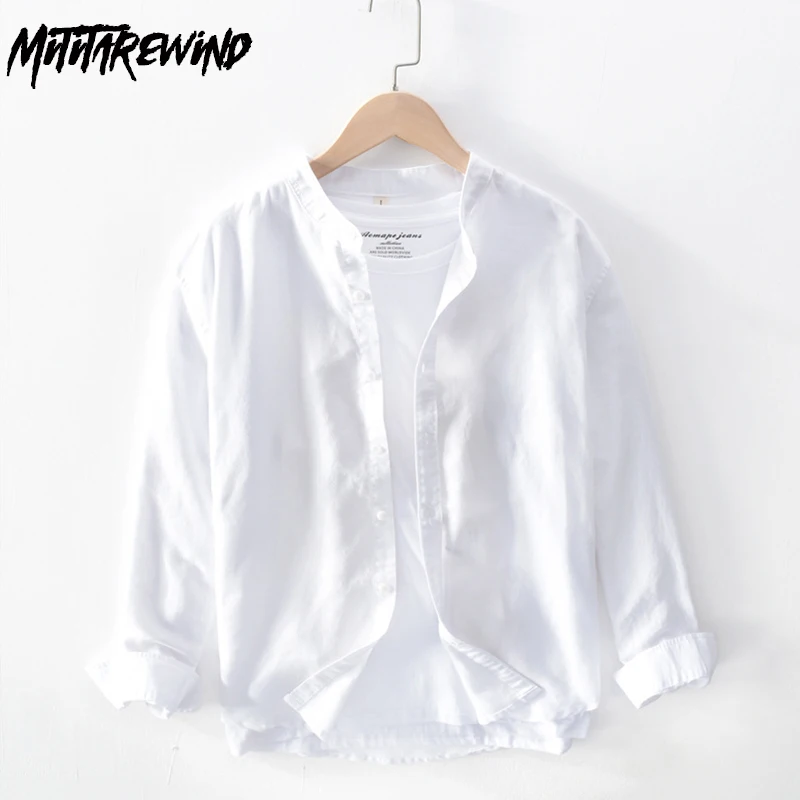 Japanese Simple Mens Long Sleeve White Shirt Daily Casual Versatile Top Stand Collar Cotton Linen Shirt Breathable Soft Clothes
Japanese Simple Mens Long Sleeve White Shirt Daily Casual Versatile Top Stand Collar Cotton Linen Shirt Breathable Soft Clothes