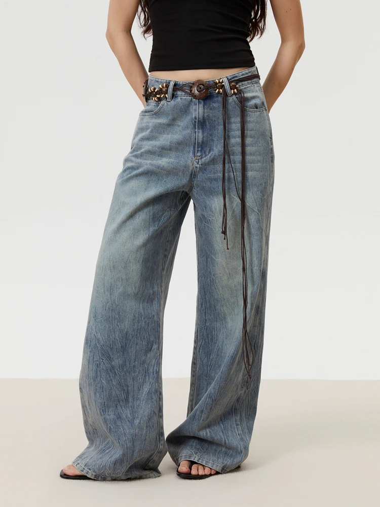 Retro Washed Bleach Floral Embroidery Denim Casual Straight Leg Long Pants Women's Versatile Loose Fit Cotton Low Waist Zipper
Retro Washed Bleach Floral Embroidery Denim Casual Straight Leg Long Pants Women's Versatile Loose Fit Cotton Low Waist Zipper