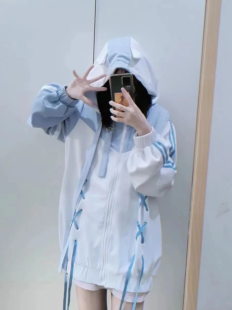 Harajuku Kawaii Clothing Cute Oversized Zipper Hoodie Sweatshirt Women 2023 New Japanese Casual Fashion Gothic Tops Jacket Coat
Harajuku Kawaii Clothing Cute Oversized Zipper Hoodie Sweatshirt Women 2023 New Japanese Casual Fashion Gothic Tops Jacket Coat