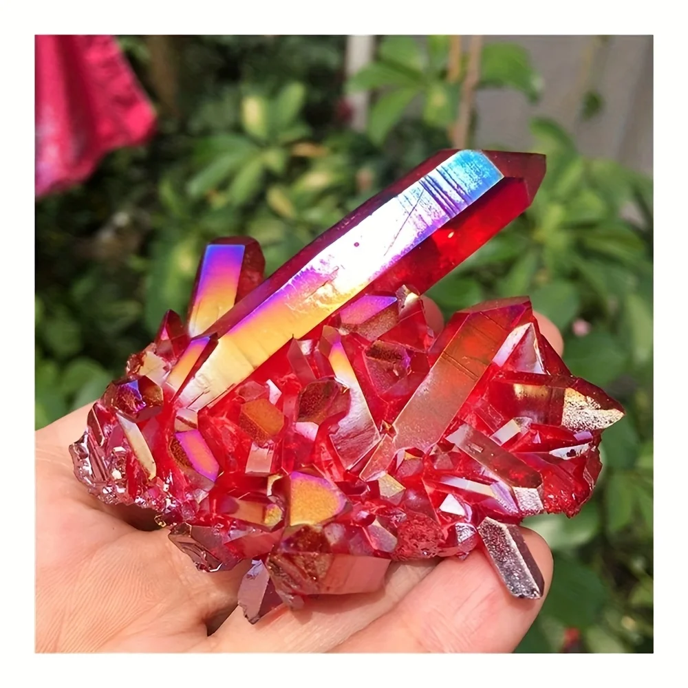 1PC Red Crystal Cluster - Iridescent Electroplated Crystal Specimen with Rainbow Colors,Bohemian Home Decor, Gift for Xmas
1PC Red Crystal Cluster - Iridescent Electroplated Crystal Specimen with Rainbow Colors,Bohemian Home Decor, Gift for Xmas