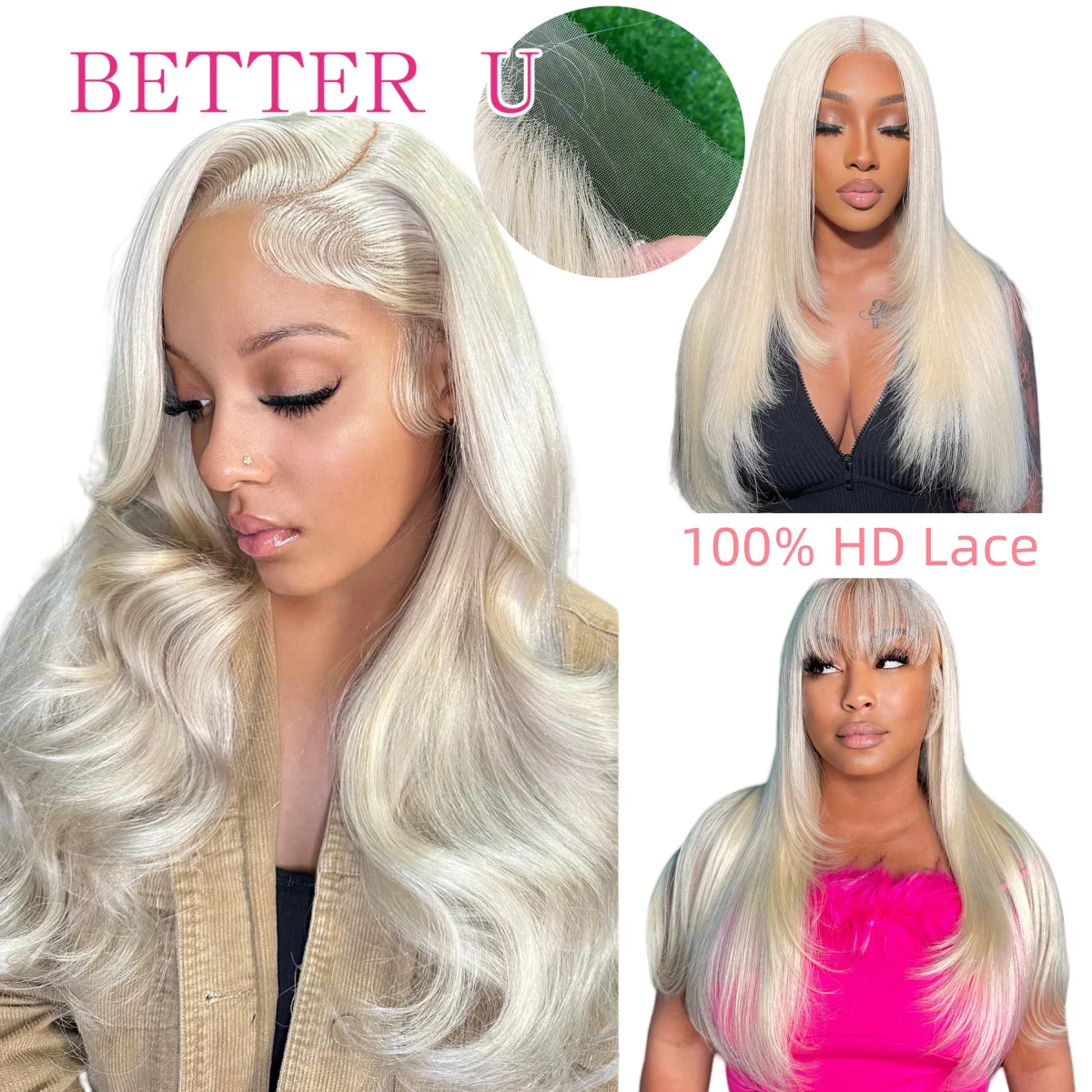 Platinum 100% HD Lace Front Human Hair Wig Brazilian Body Wave 5x5 Glueless Human Hair Wig For Women Pre-Plucking 200% Density
Platinum 100% HD Lace Front Human Hair Wig Brazilian Body Wave 5x5 Glueless Human Hair Wig For Women Pre-Plucking 200% Density
